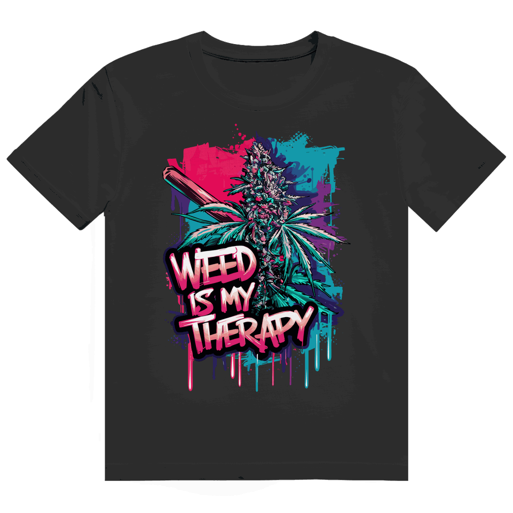 Heavy Cotton T-Shirt - Weed is my Therapy | Division420®