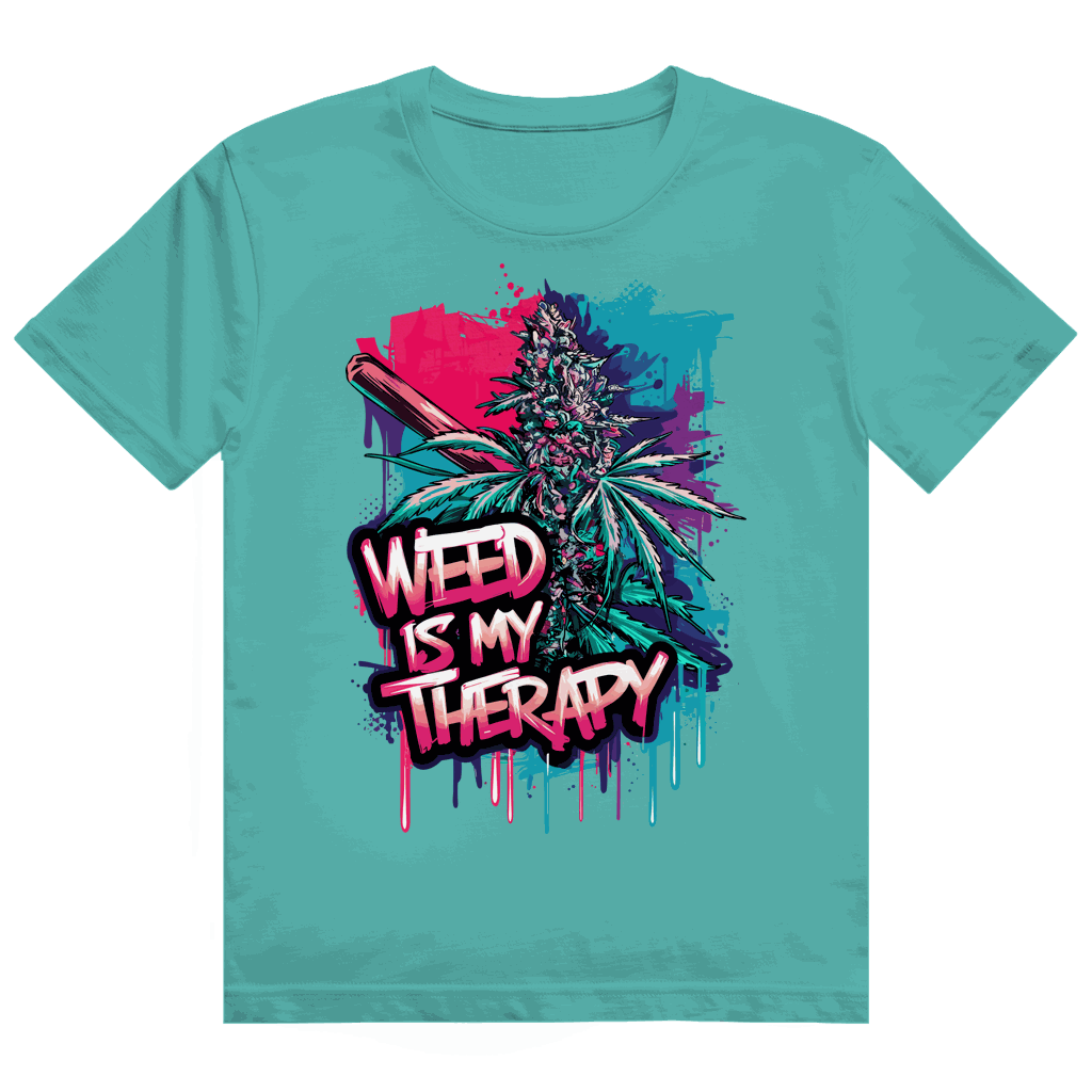 Heavy Cotton T-Shirt - Weed is my Therapy | Division420®