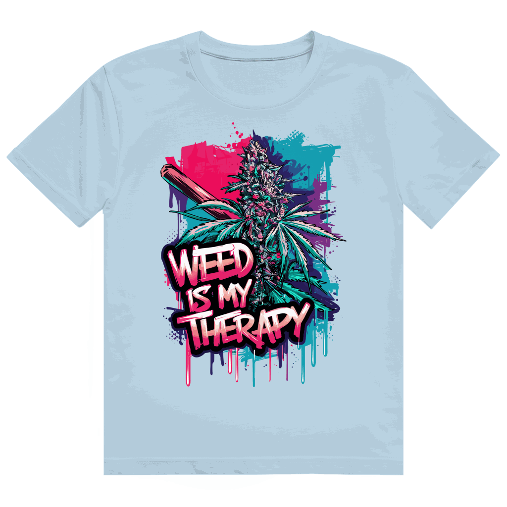 Heavy Cotton T-Shirt - Weed is my Therapy | Division420®