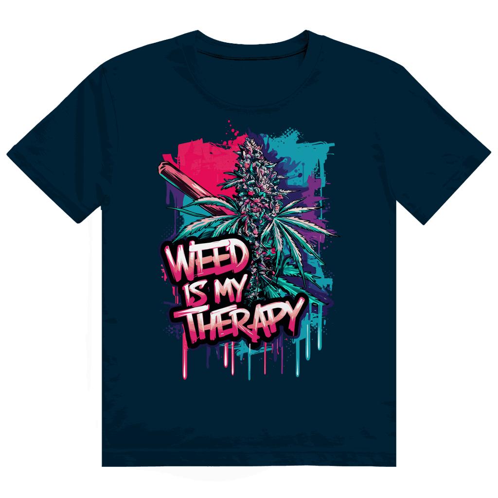 Heavy Cotton T-Shirt - Weed is my Therapy | Division420®