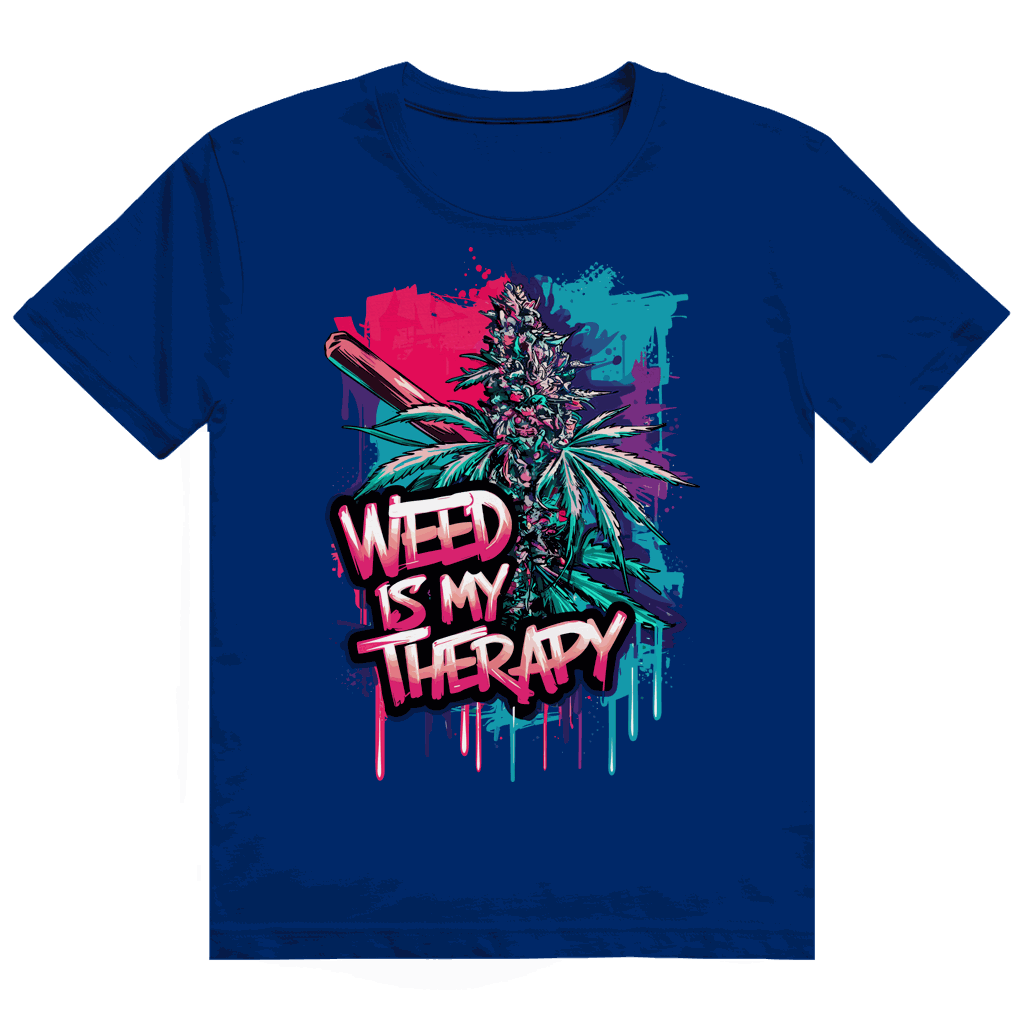 Heavy Cotton T-Shirt - Weed is my Therapy | Division420®