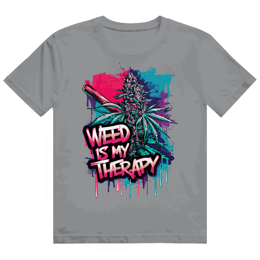 Heavy Cotton T-Shirt - Weed is my Therapy | Division420®