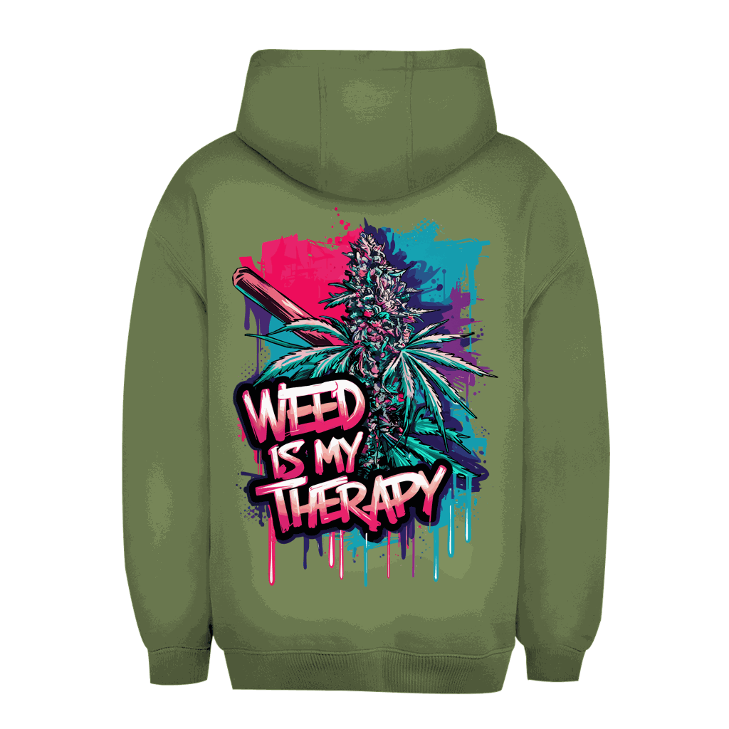 Unisex Oversize Hoodie - Weed is my Therapy | Division420®