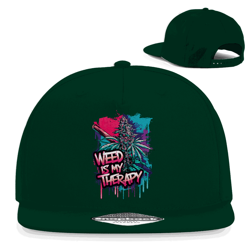 Snapback Rapper Cap - Weed is my Therapy | Division420®