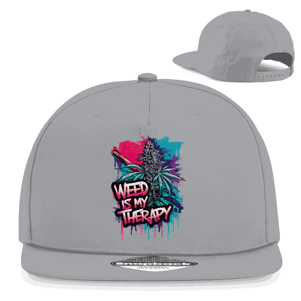Snapback Rapper Cap - Weed is my Therapy | Division420®