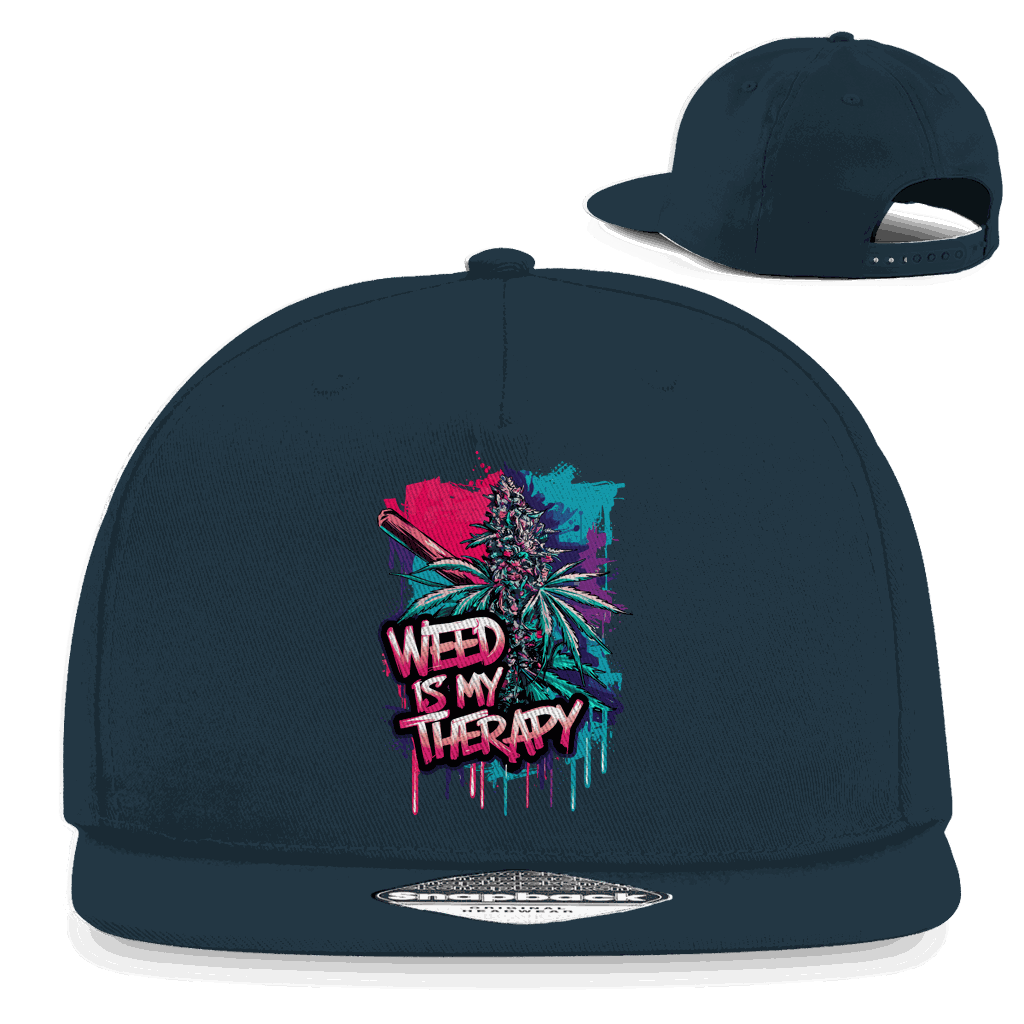 Snapback Rapper Cap - Weed is my Therapy | Division420®
