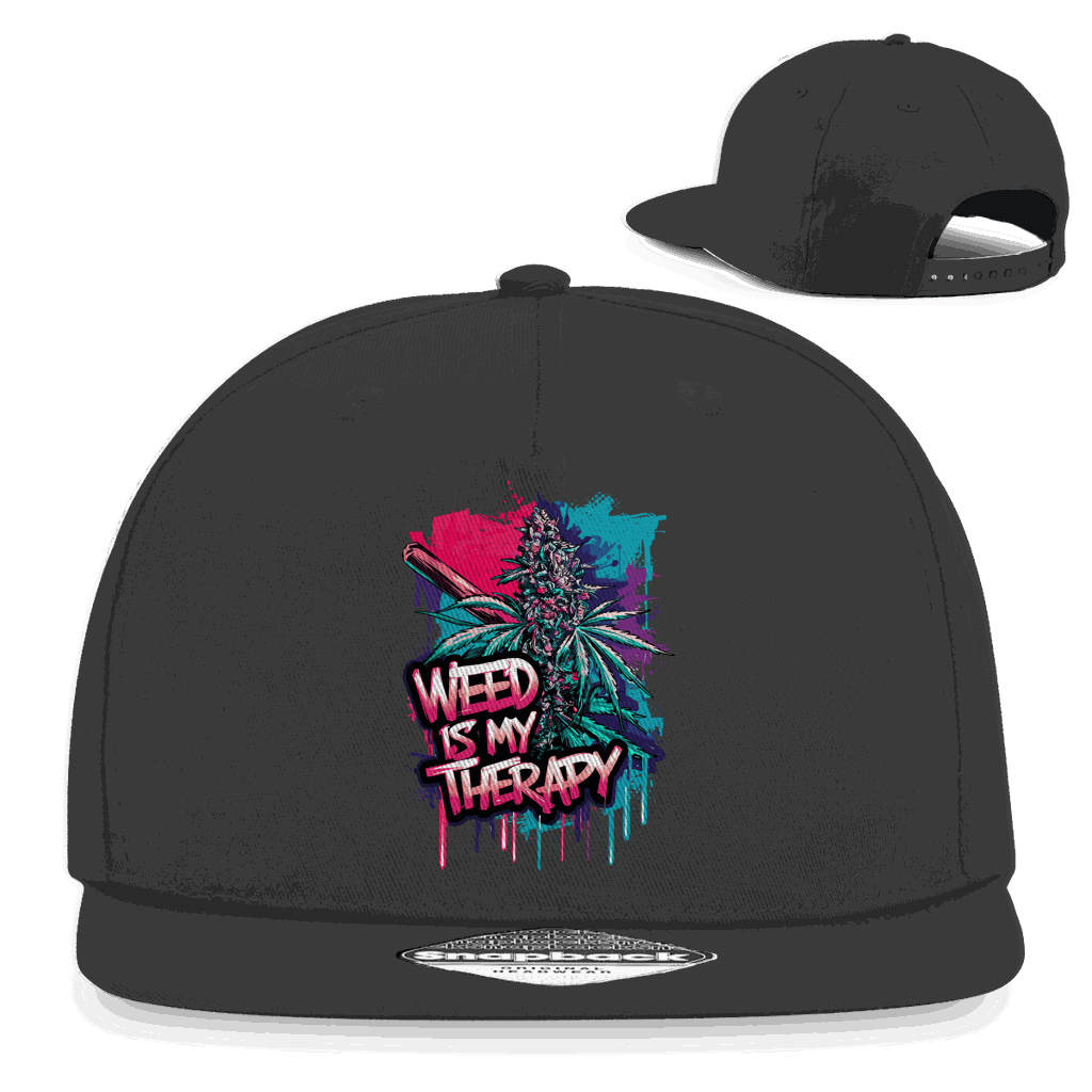 Snapback Rapper Cap - Weed is my Therapy | Division420®