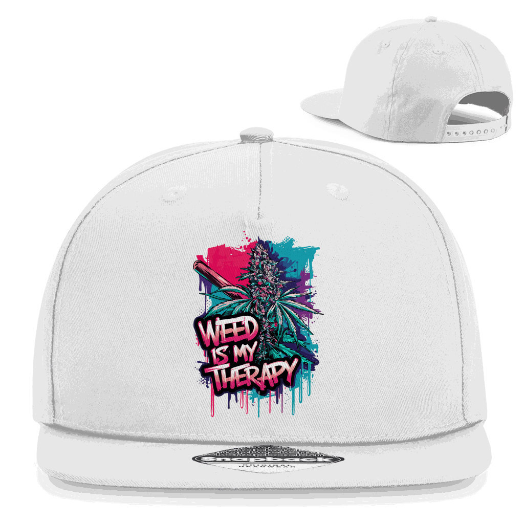 Snapback Rapper Cap - Weed is my Therapy | Division420®