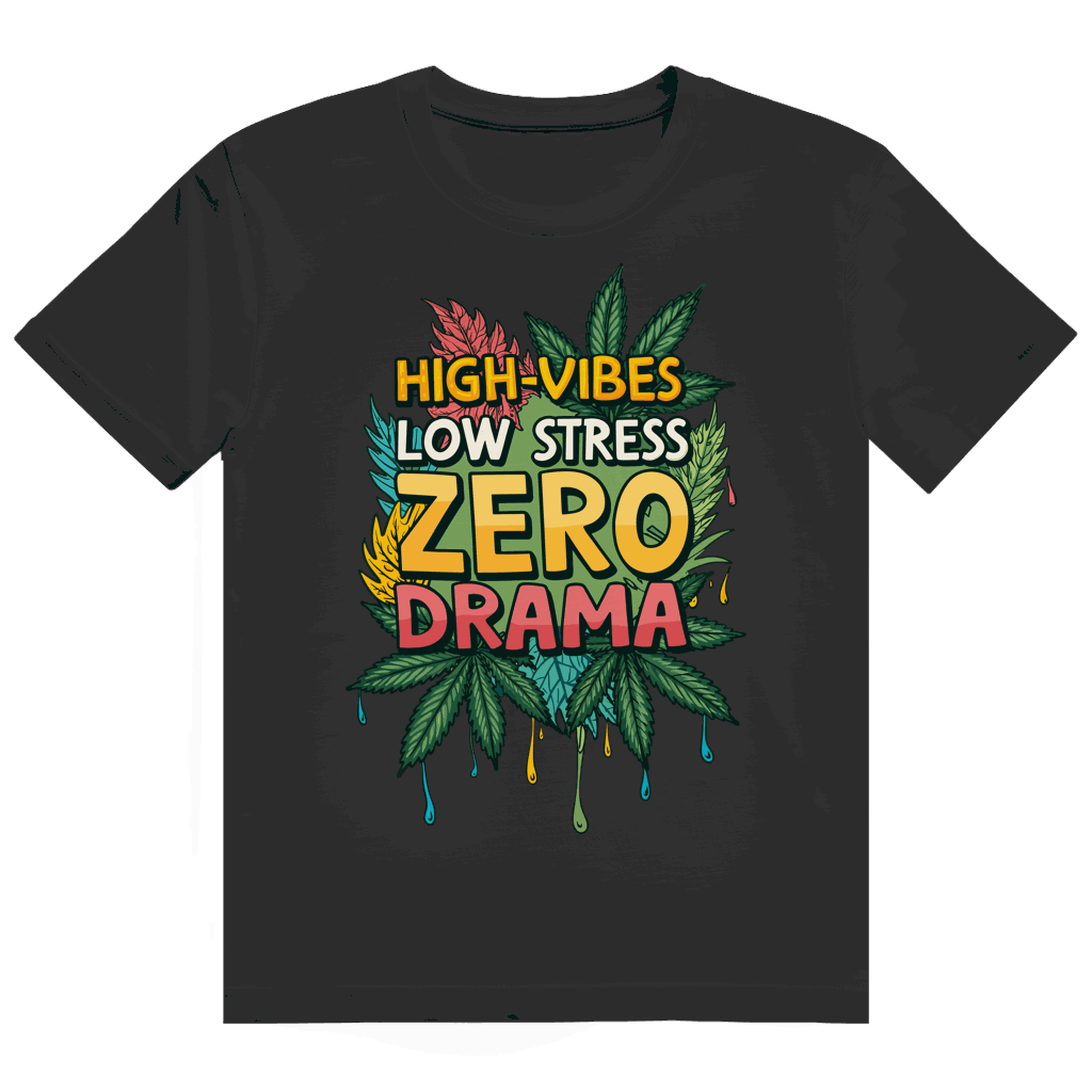 Heavy Cotton T-Shirt - High-Vibes, low stress, zero drama | Division420®