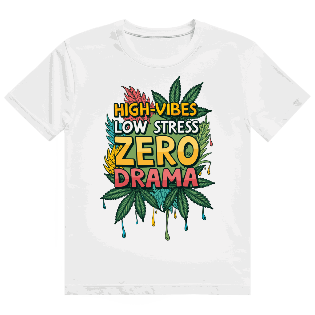 Heavy Cotton T-Shirt - High-Vibes, low stress, zero drama | Division420®