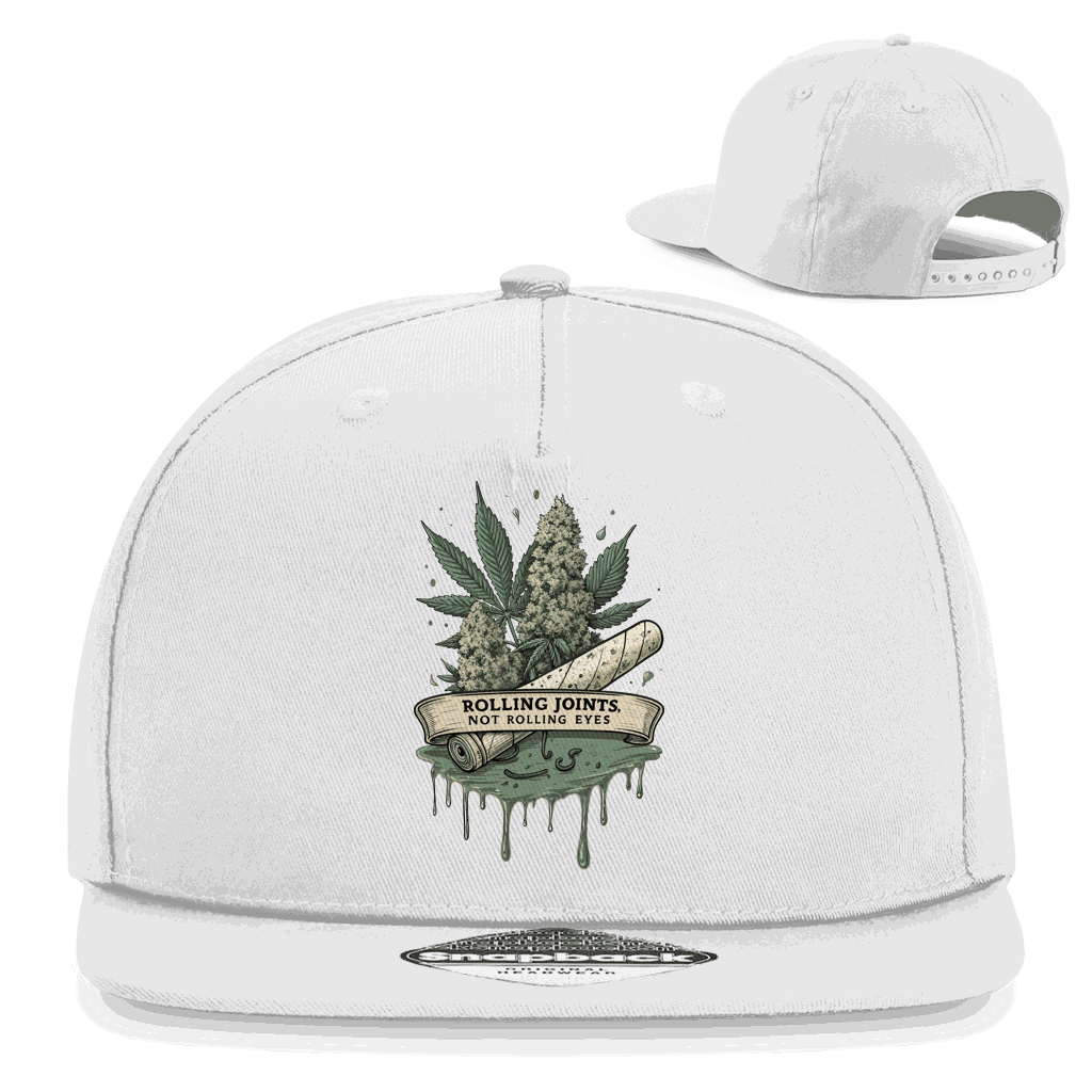 Division420 Snapback Cap Rolling Joints aus Baumwoll-Twill mit flachem Schirm und Retro Snapbackverschluss