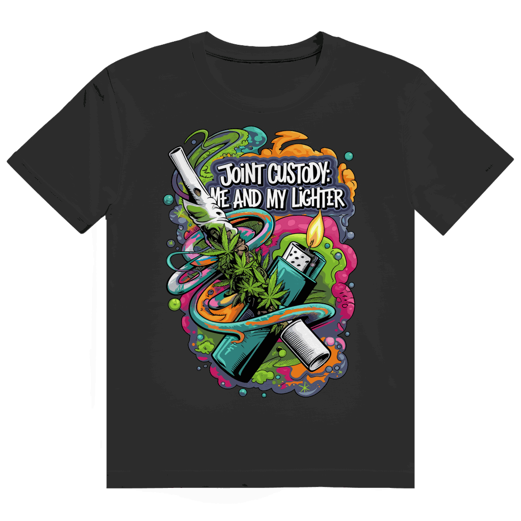 Heavy Cotton T-Shirt - Joint Custody: me and my lighter | Division420®