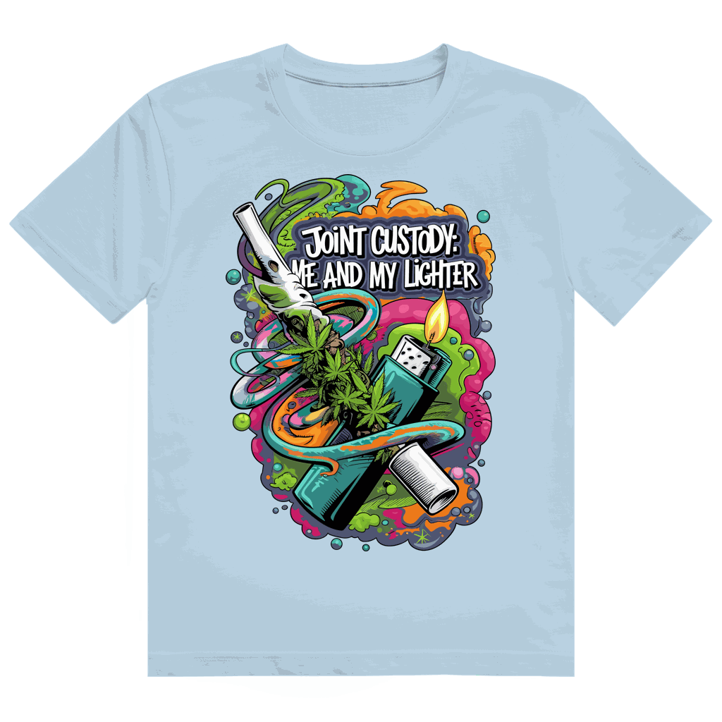 Heavy Cotton T-Shirt - Joint Custody: me and my lighter | Division420®