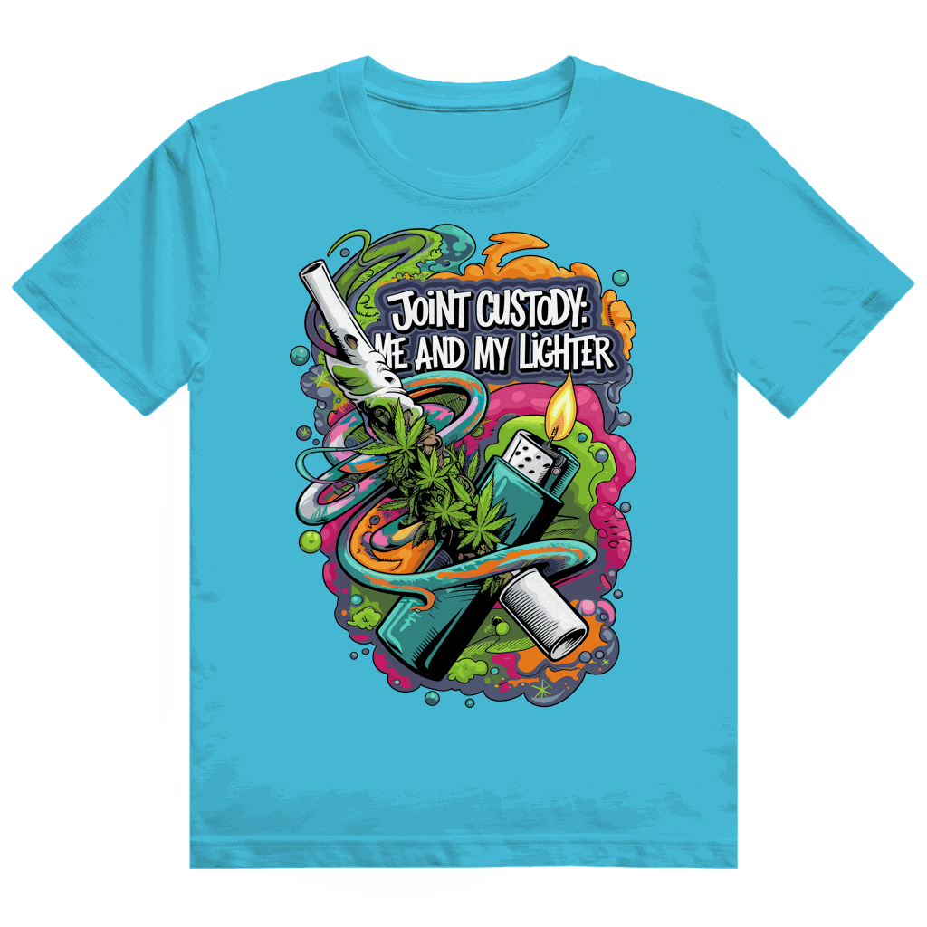 Heavy Cotton T-Shirt - Joint Custody: me and my lighter | Division420®