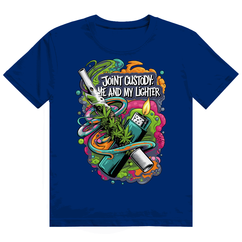 Heavy Cotton T-Shirt - Joint Custody: me and my lighter | Division420®
