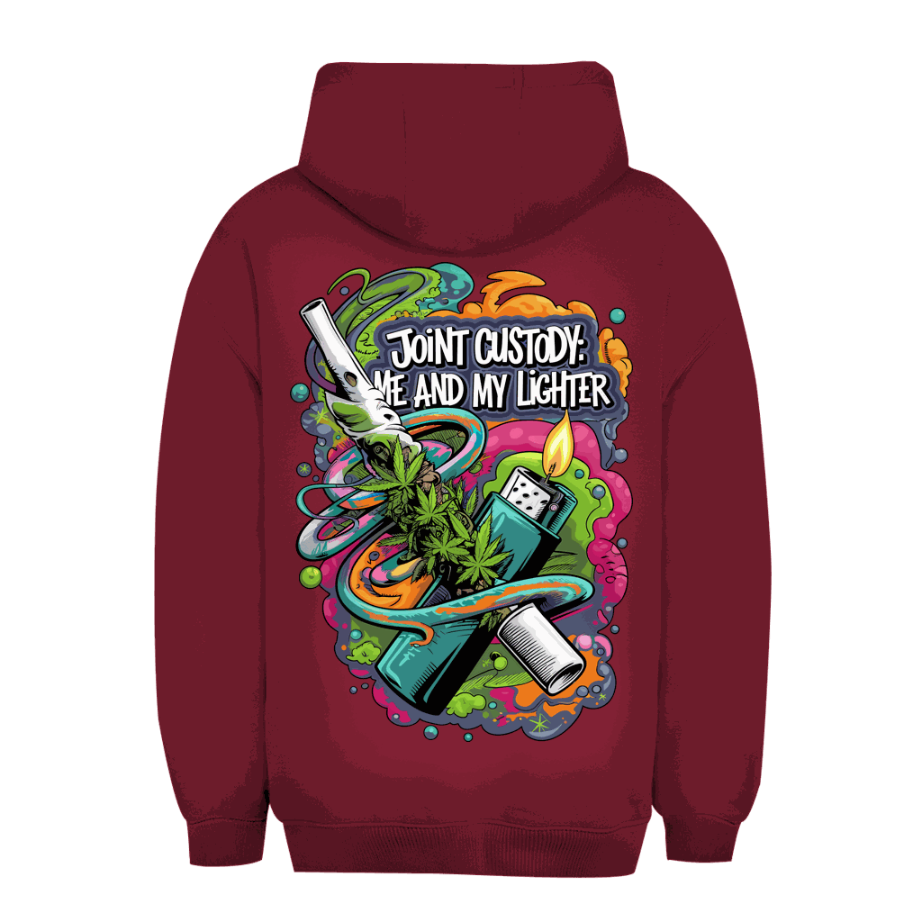 Unisex Oversize Hoodie - Joint Custody: me and my lighter | Division420®