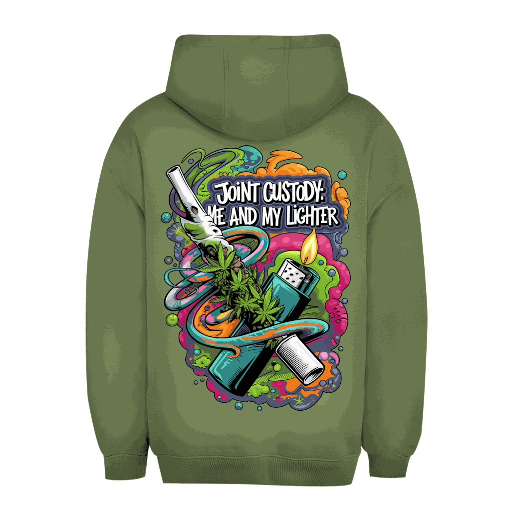 Unisex Oversize Hoodie Joint Custody me and my lighter von Division420 in urbanem Stil und nachhaltiger Qualität