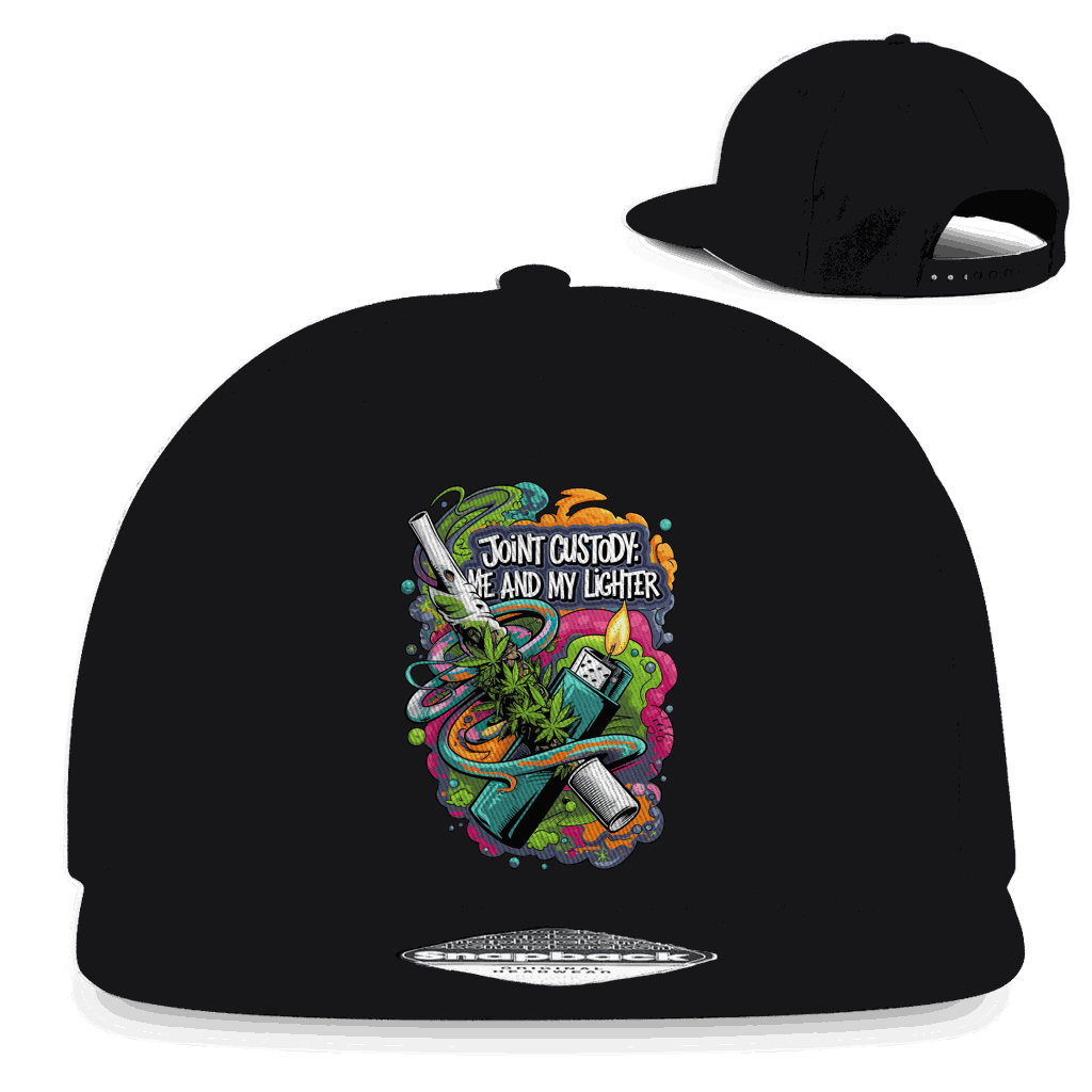 Snapback Rapper Cap - Joint Custody: me and my lighter | Division420®