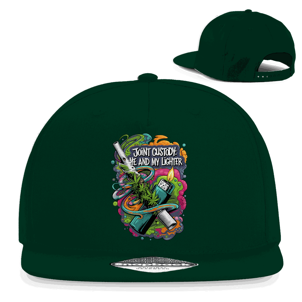 Snapback Rapper Cap - Joint Custody: me and my lighter | Division420®
