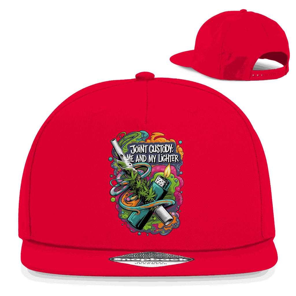 Snapback Rapper Cap - Joint Custody: me and my lighter | Division420®