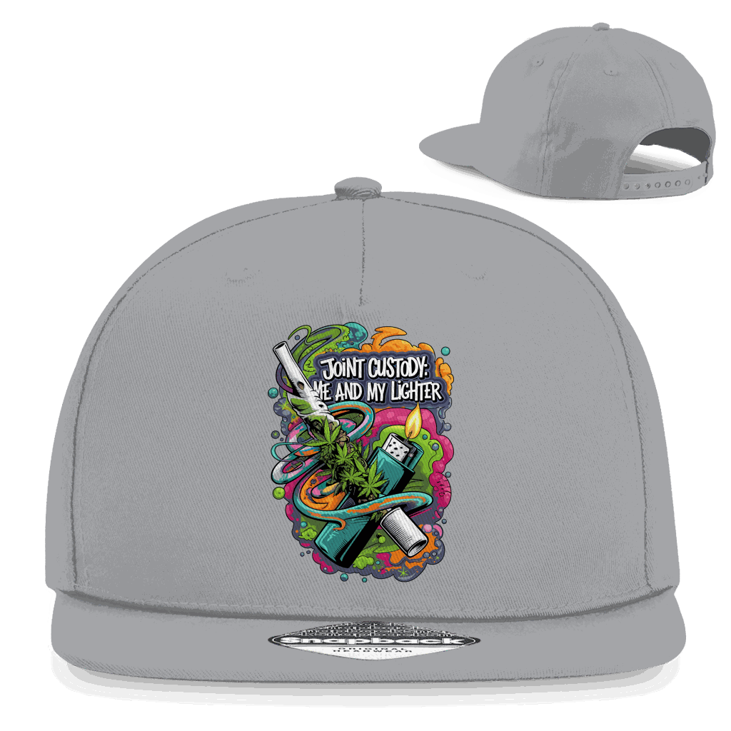 Snapback Rapper Cap - Joint Custody: me and my lighter | Division420®