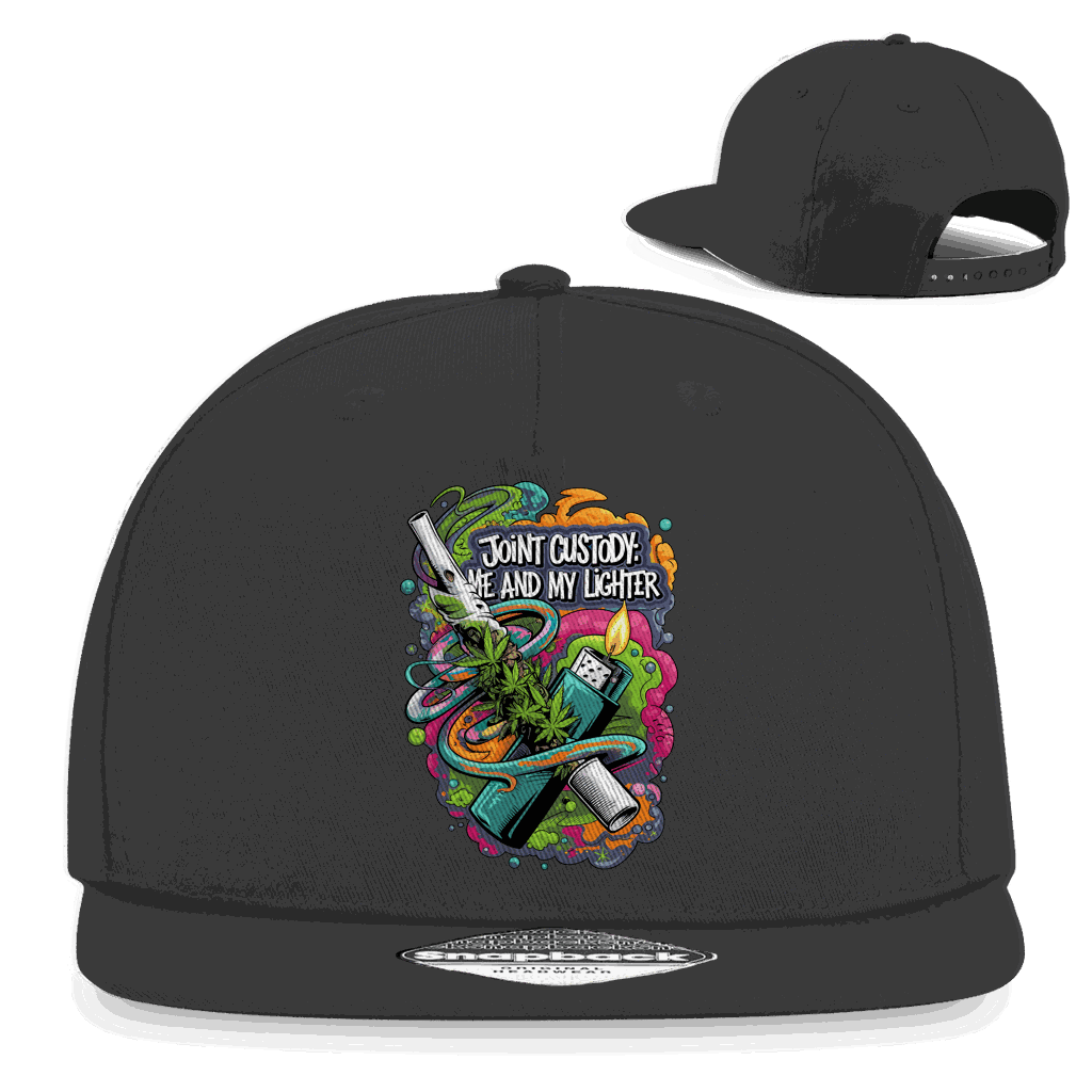 Snapback Rapper Cap - Joint Custody: me and my lighter | Division420®