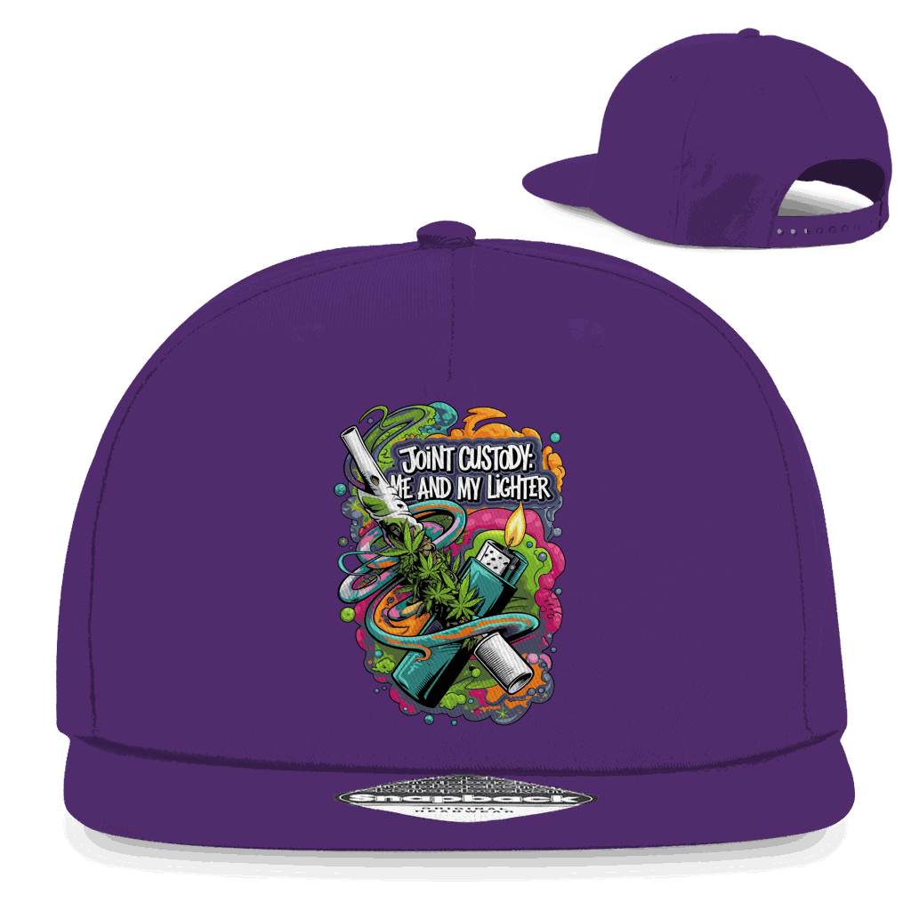 Snapback Rapper Cap - Joint Custody: me and my lighter | Division420®