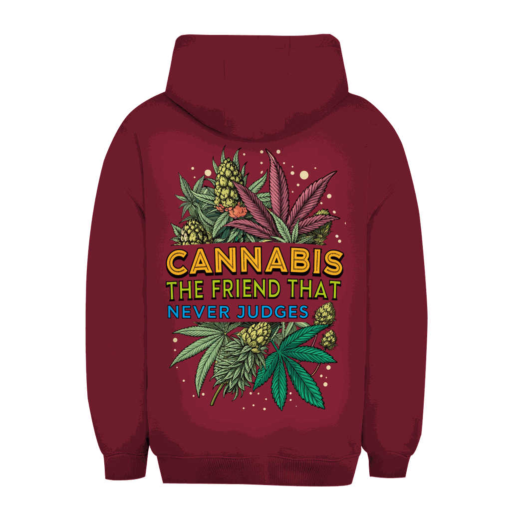 Unisex Oversize Hoodie - Cannabis, The friend that never judges | Division420®