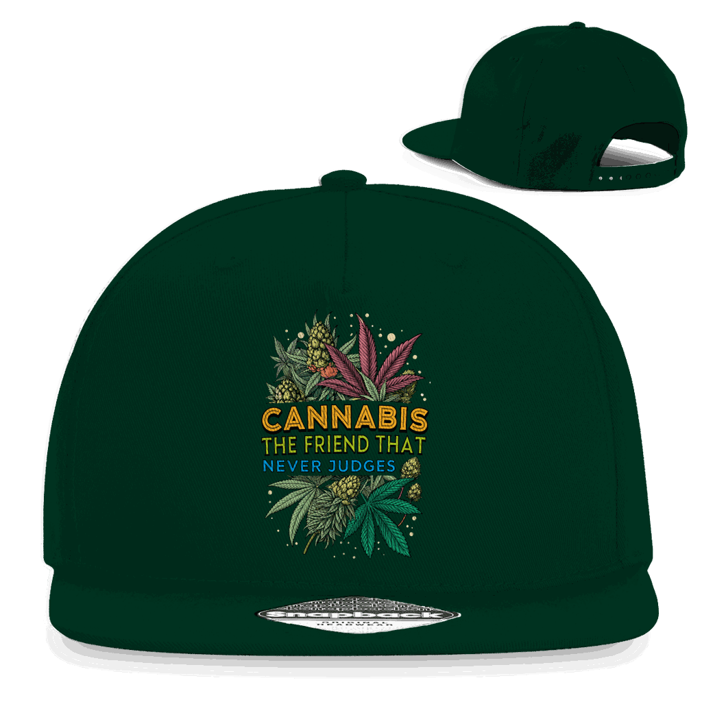 Snapback Rapper Cap - Cannabis, The friend that never judges | Division420®