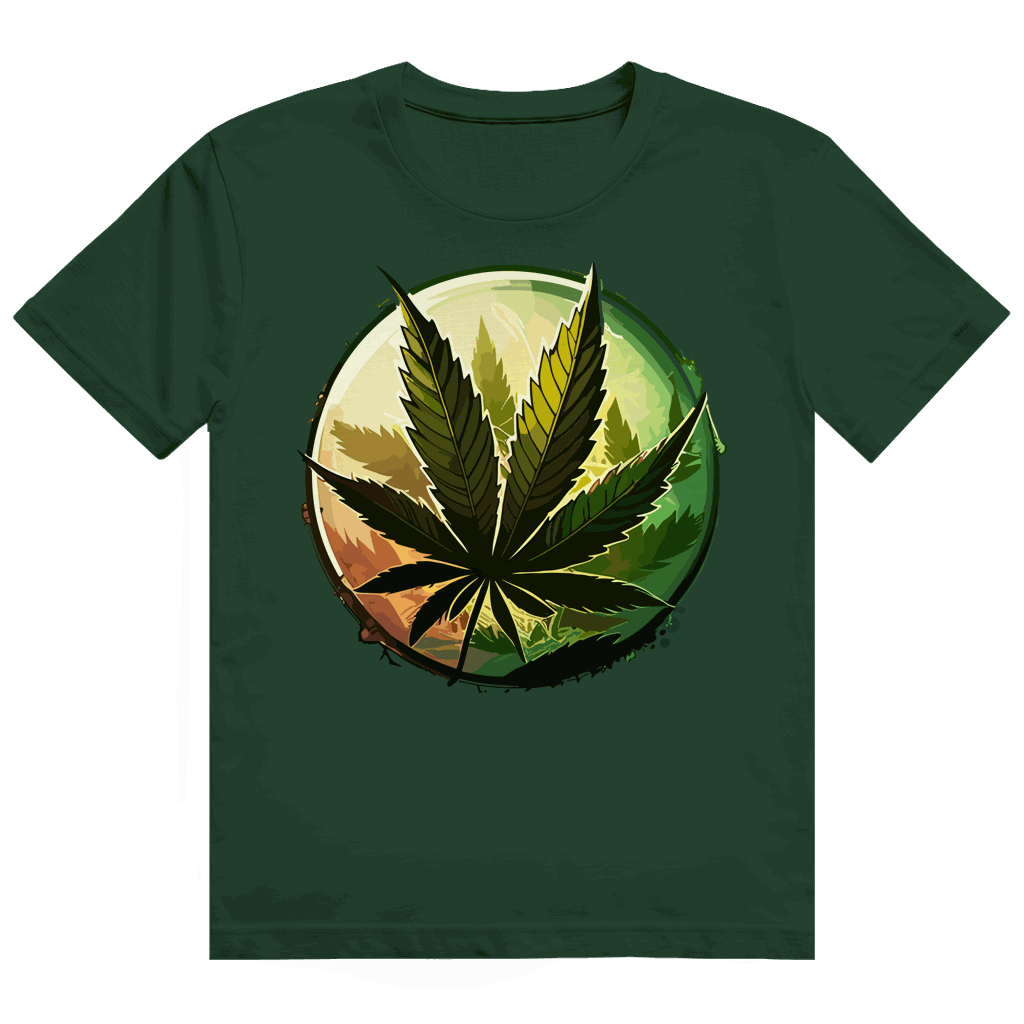 Heavy Cotton T-Shirt - Weed Leaf Art Print | Division420®