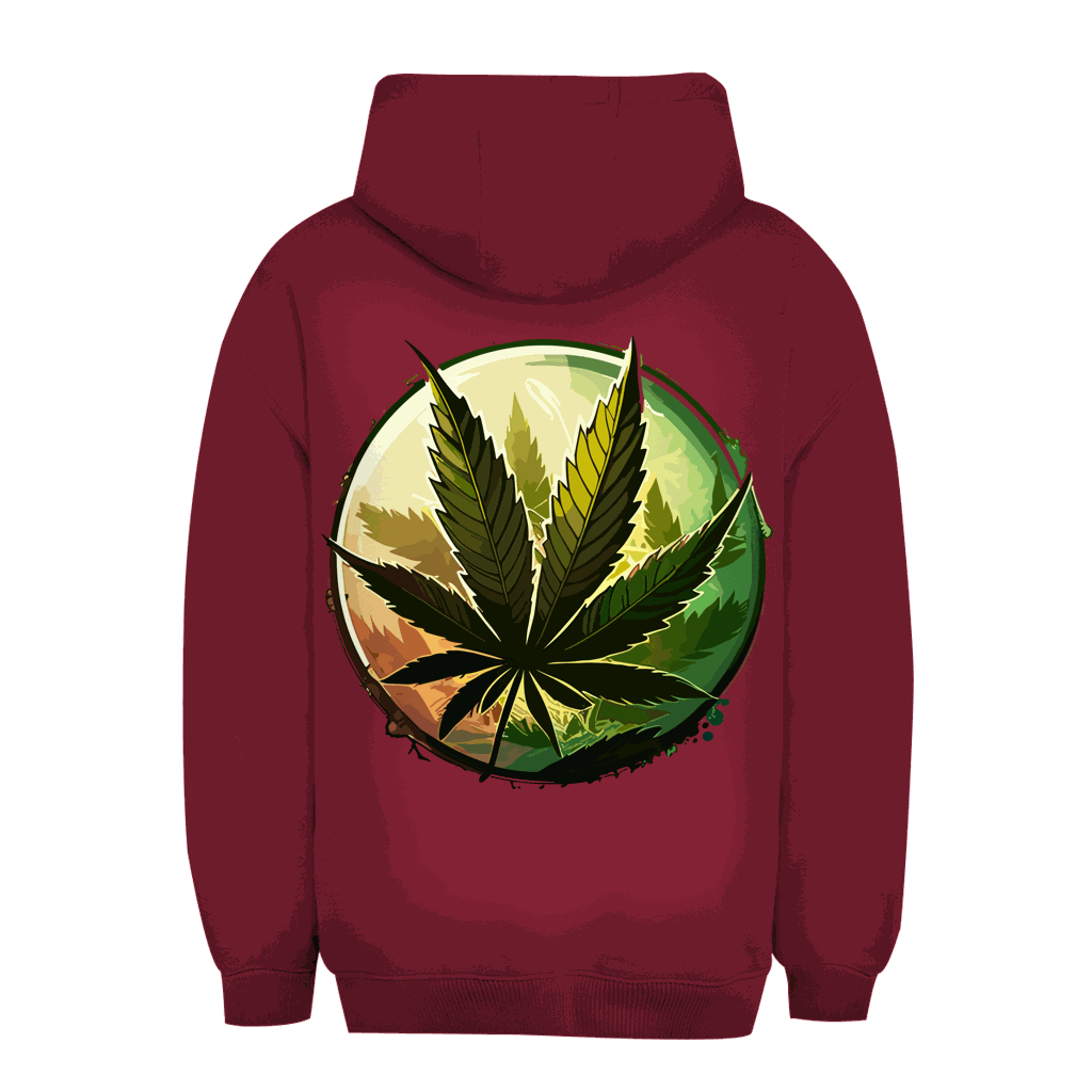 Unisex Oversize Hoodie - Weed Leaf Art Print | Division420®
