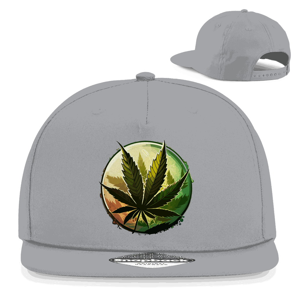 Snapback Rapper Cap - Weed Leaf Art Print | Division420®
