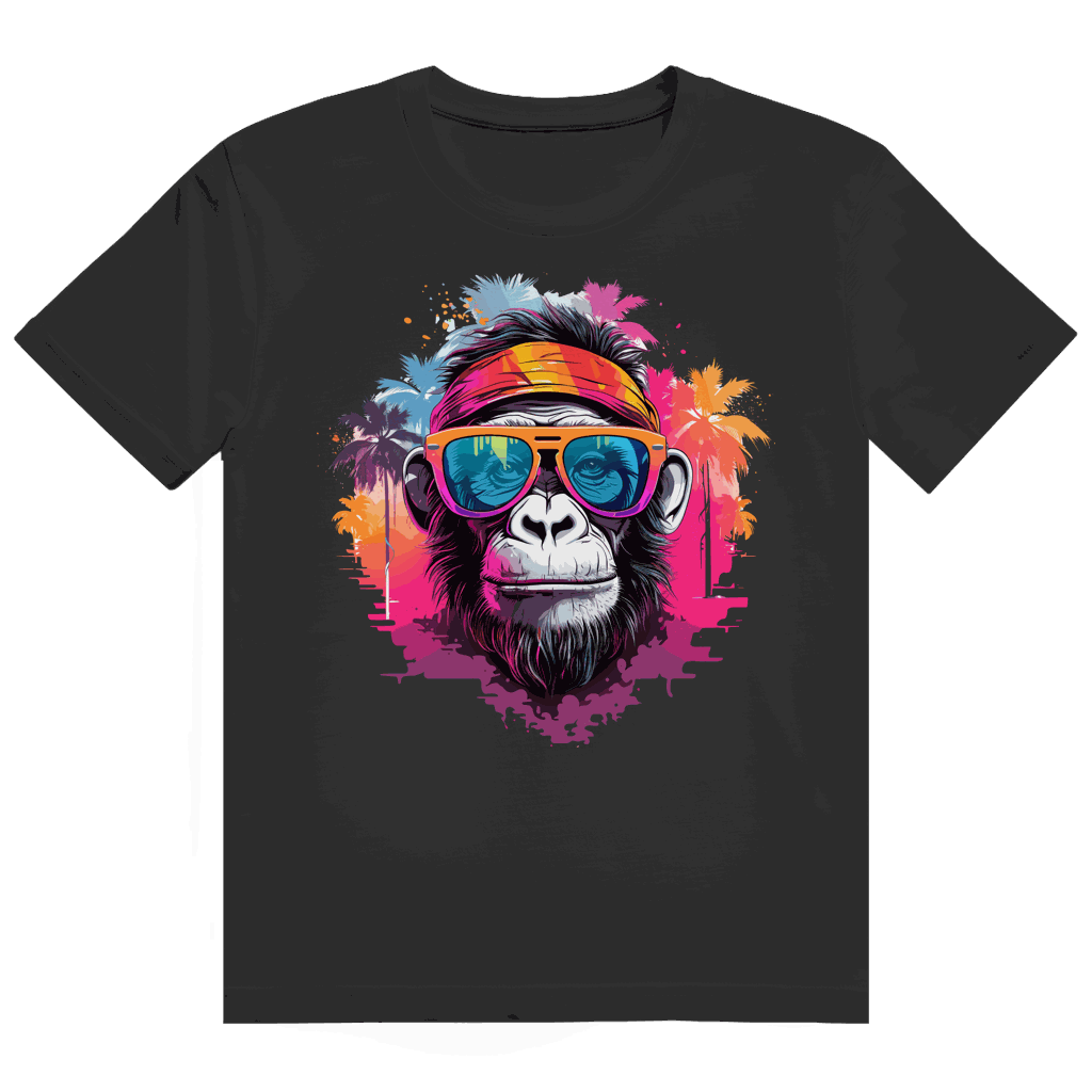Division420 Heavy Cotton T-Shirt Cool Monkey in weiß mit modernem Tubular Fit und nachhaltiger Baumwolle