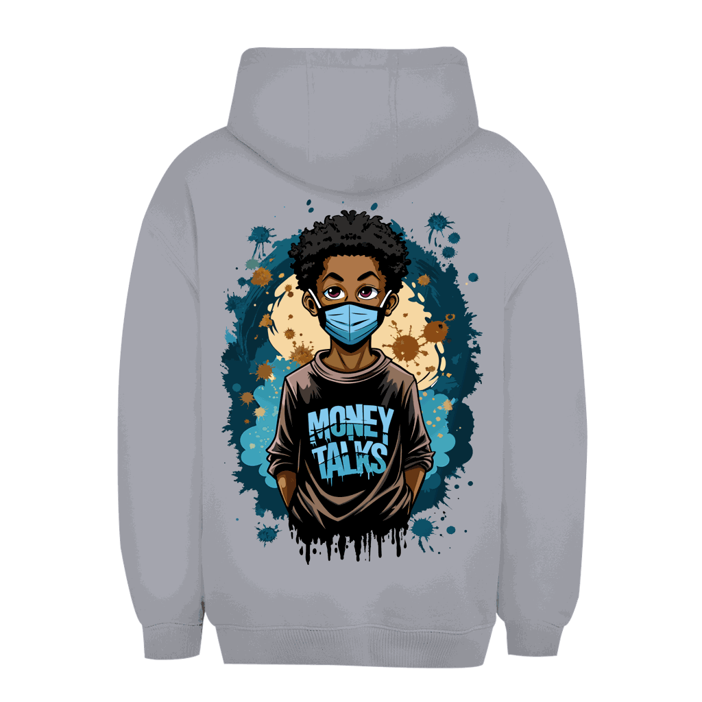 Unisex Oversize Hoodie Money Talks Art Print by Division420 with urban style and comfortable fit
