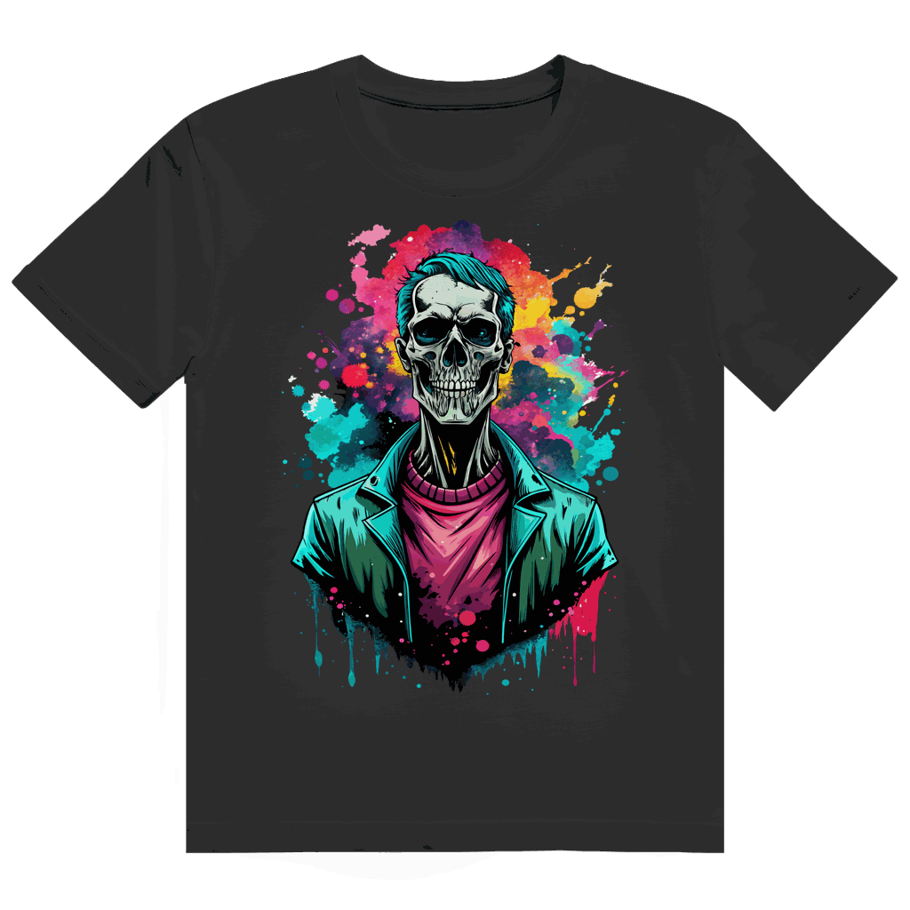 Heavy Cotton T-Shirt - Skull Print Art | Division420®