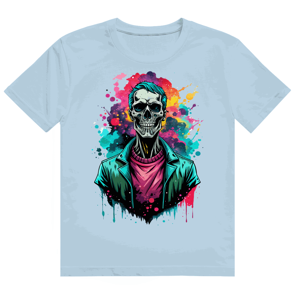 Heavy Cotton T-Shirt - Skull Print Art | Division420®