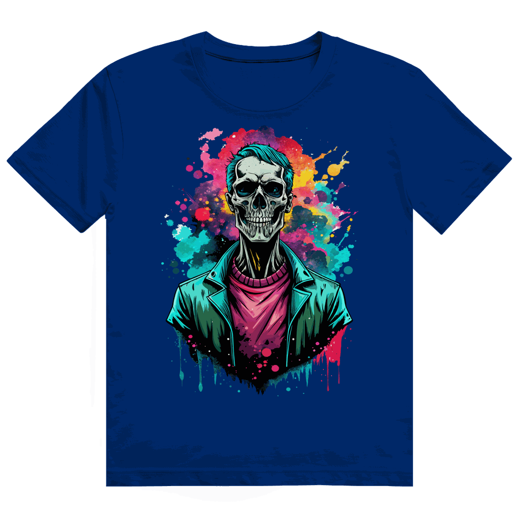 Heavy Cotton T-Shirt - Skull Print Art | Division420®