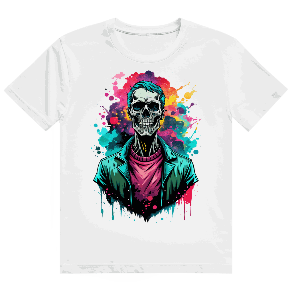 Heavy Cotton T-Shirt - Skull Print Art | Division420®