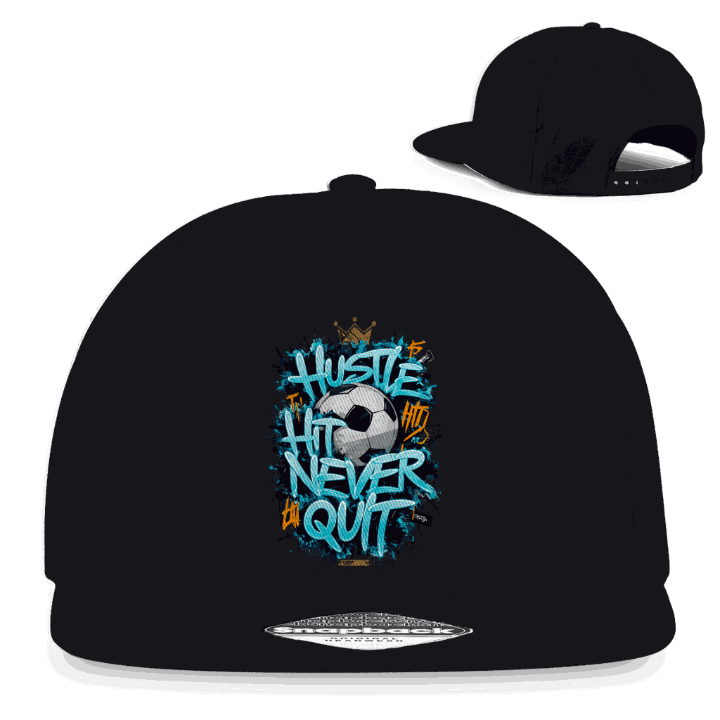 Schwarze Snapback Cap von Division420 mit flachem Schirm und urbanem Streetwear-Design