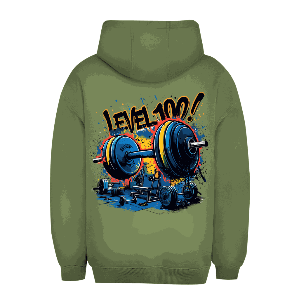Unisex Oversize Hoodie - GYM Level 100! | Division420®