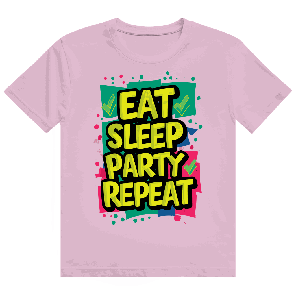 Heavy Cotton T-Shirt - Eat Sleep Party Repead | Division420®
