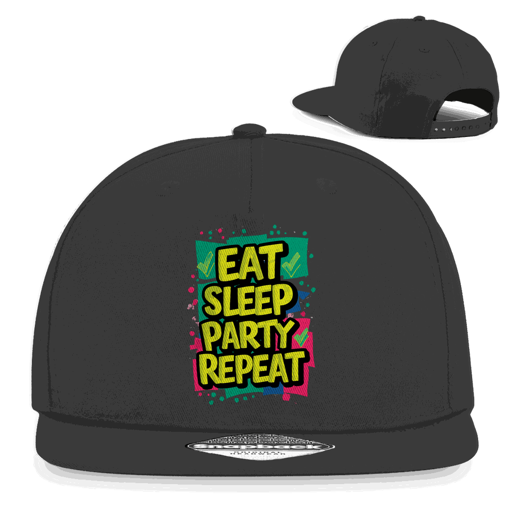Snapback Rapper Cap - Eat Sleep Party Repead | Division420®