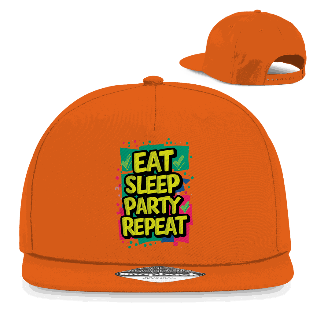 Snapback Rapper Cap - Eat Sleep Party Repead | Division420®
