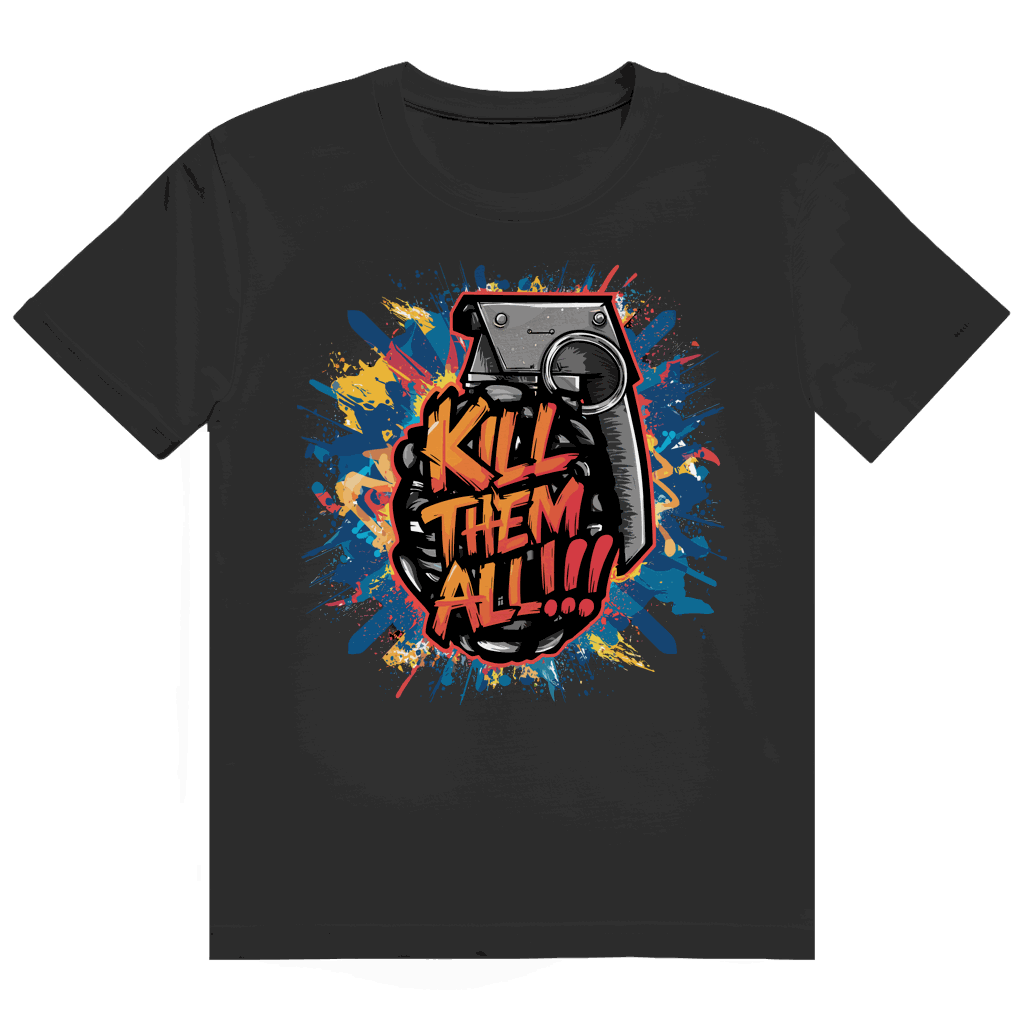 Herren Heavy Cotton T-Shirt Kill them all mit hochwertiger Baumwolle und modernem Tubular Fit