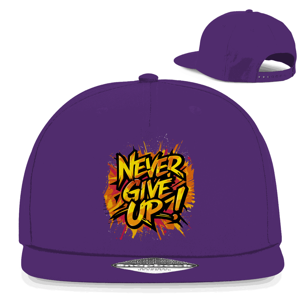 Snapback Rapper Cap - Never give up! | Division420®