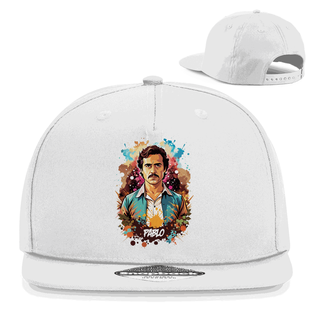 Division420 Snapback Rapper Cap Pablo aus Baumwoll-Twill mit flachem Schirm und Retro-Snapbackverschluss