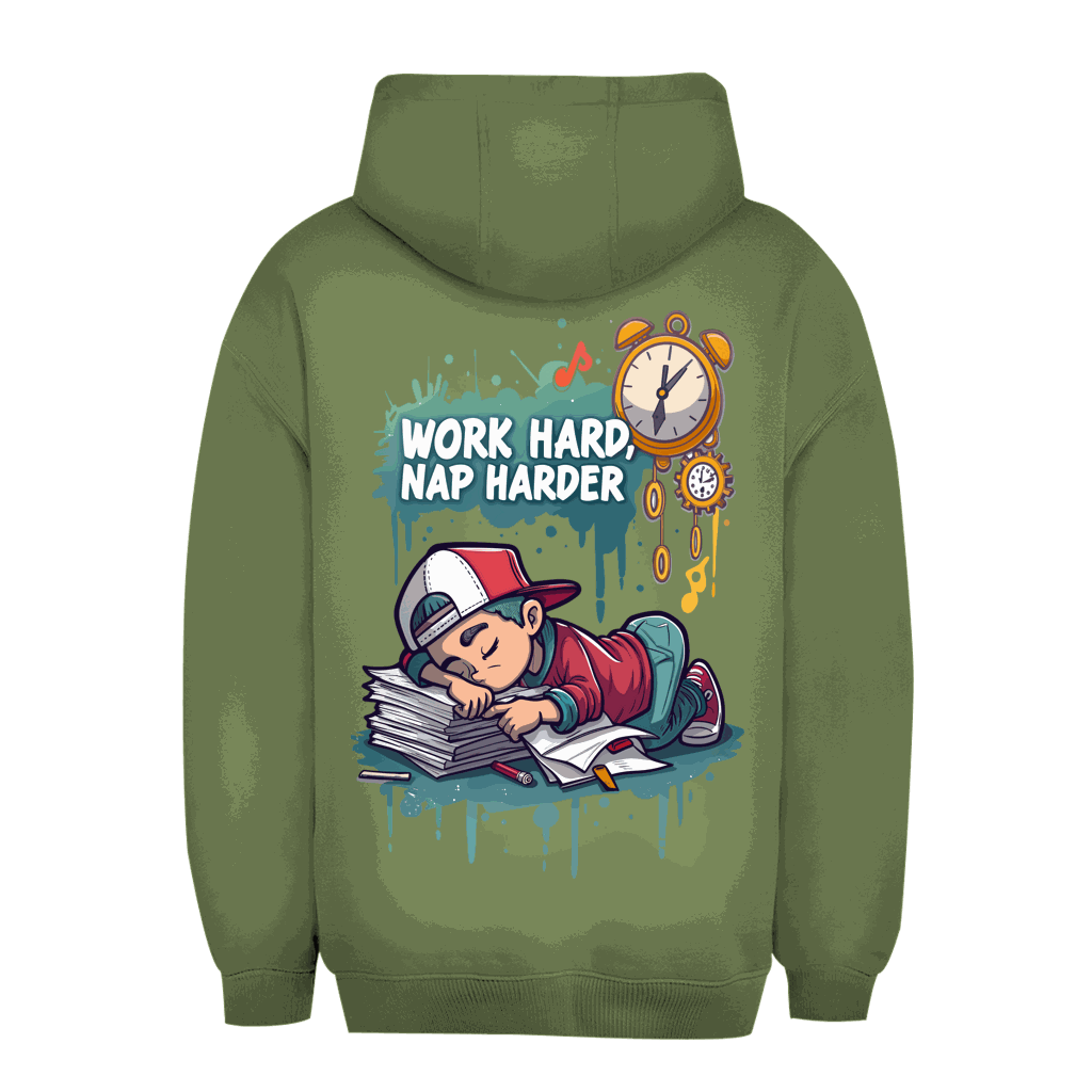Unisex Oversize Hoodie - Work hard, nap harder | Division420®