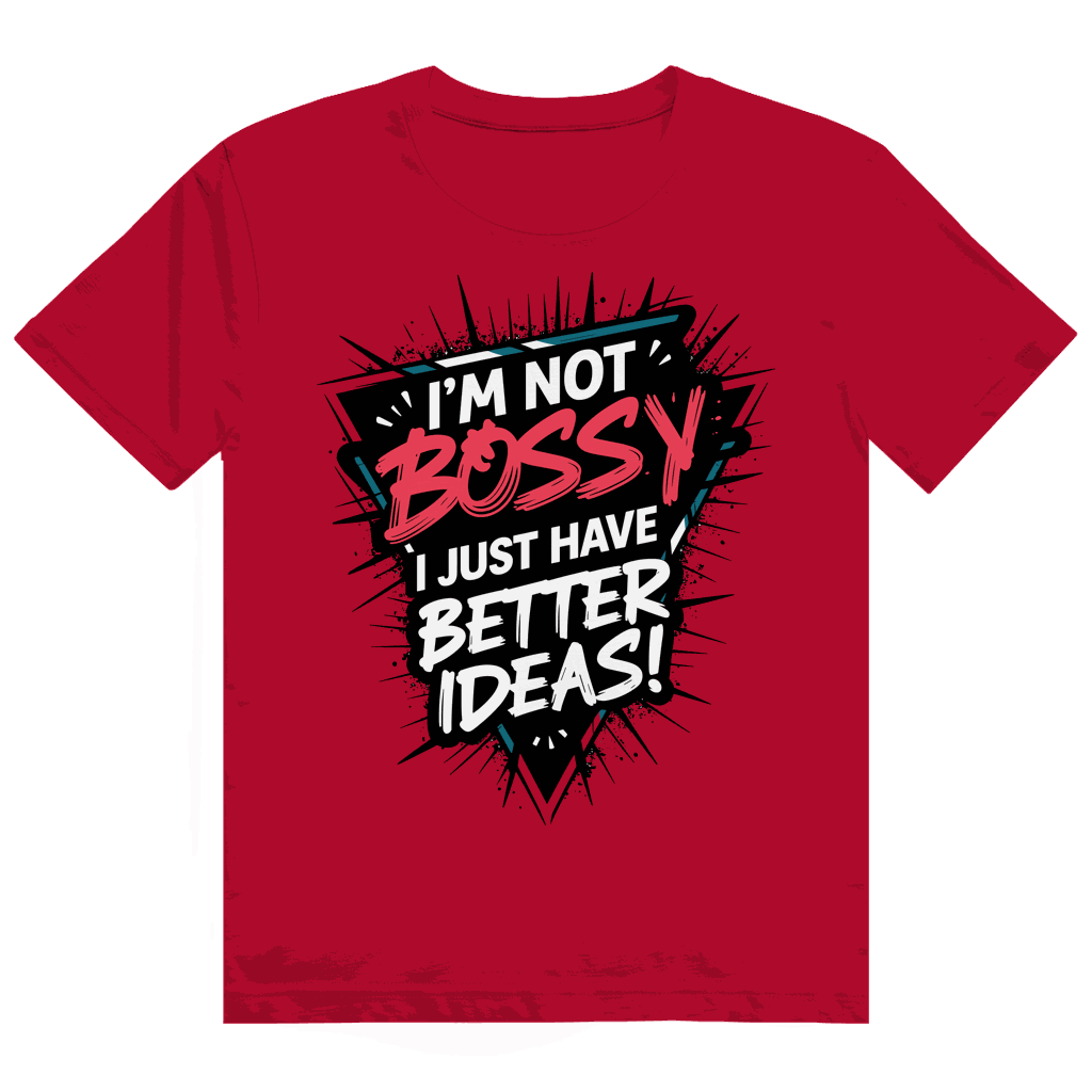Division420 Heavy Cotton T-Shirt mit "Im not Bossy" Aufdruck, 100% Baumwolle, streetstyle, nachhaltige Produktion
