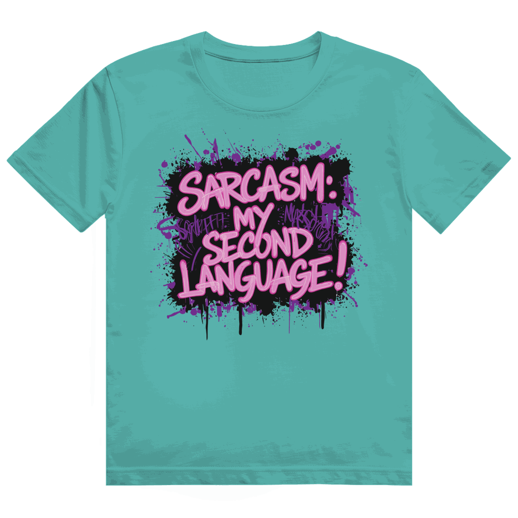 Heavy Cotton T-Shirt - Sarcasm, second language | Division420®