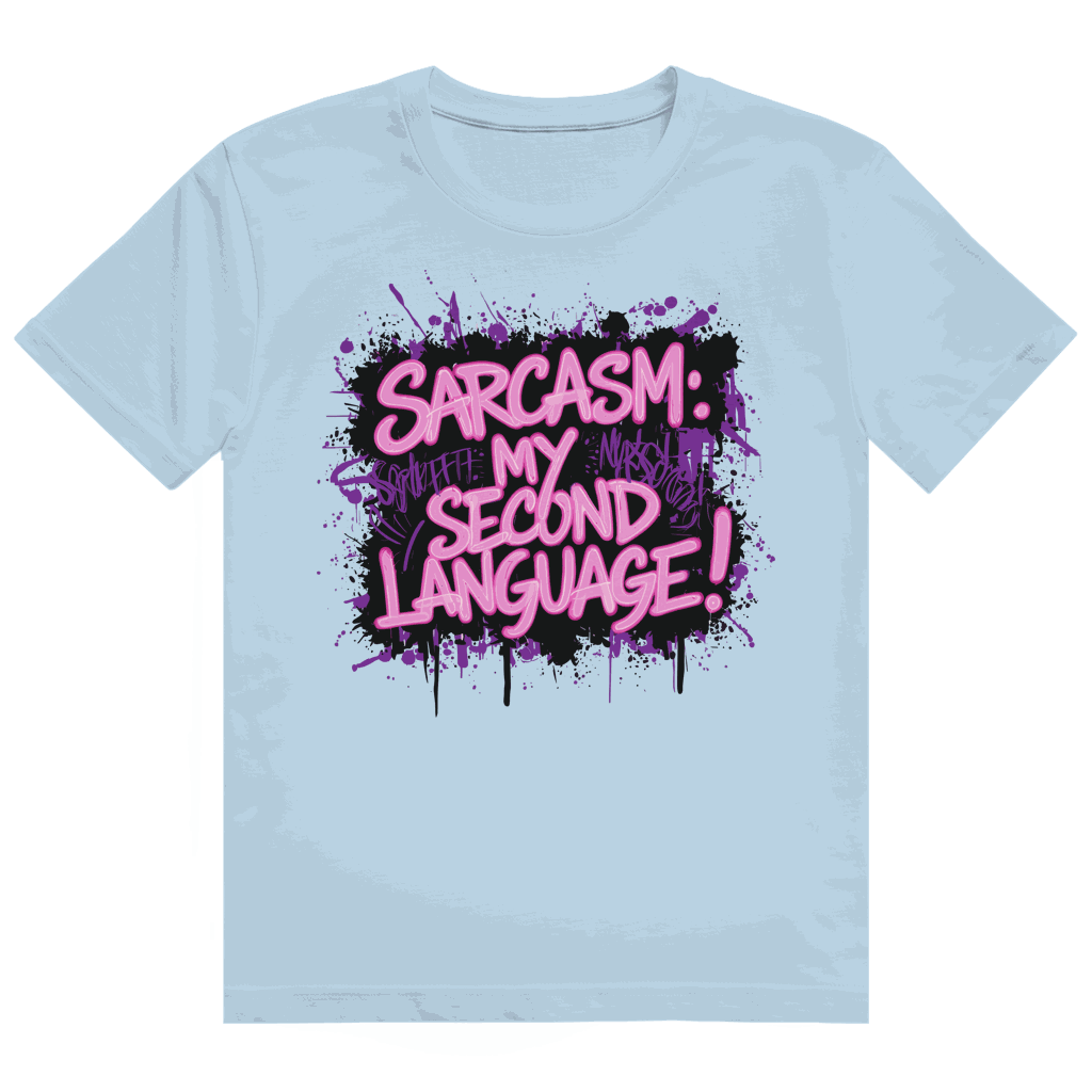 Heavy Cotton T-Shirt - Sarcasm, second language | Division420®